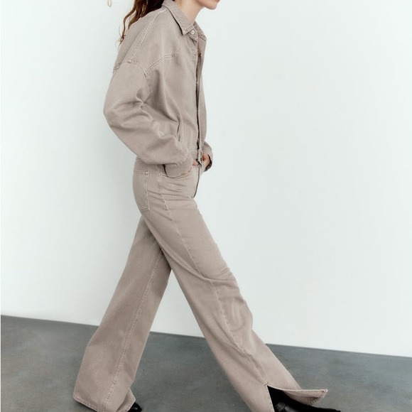 Zara TRF Long Denim Jumpsuit - Picture 10 of 16